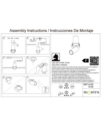 GARDA Mini * FOCO EMPOTRAR 5W 2700K NEGRO